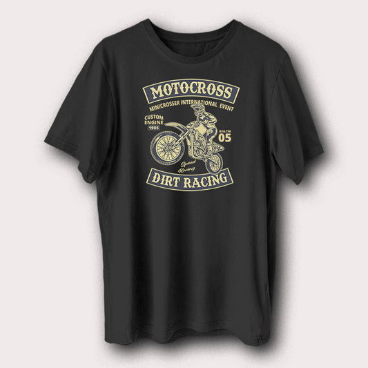 Motocross Dirt Racing Vintage T-Shirt Motorcycle & Off-Road Enthusiasts Graphic Tee