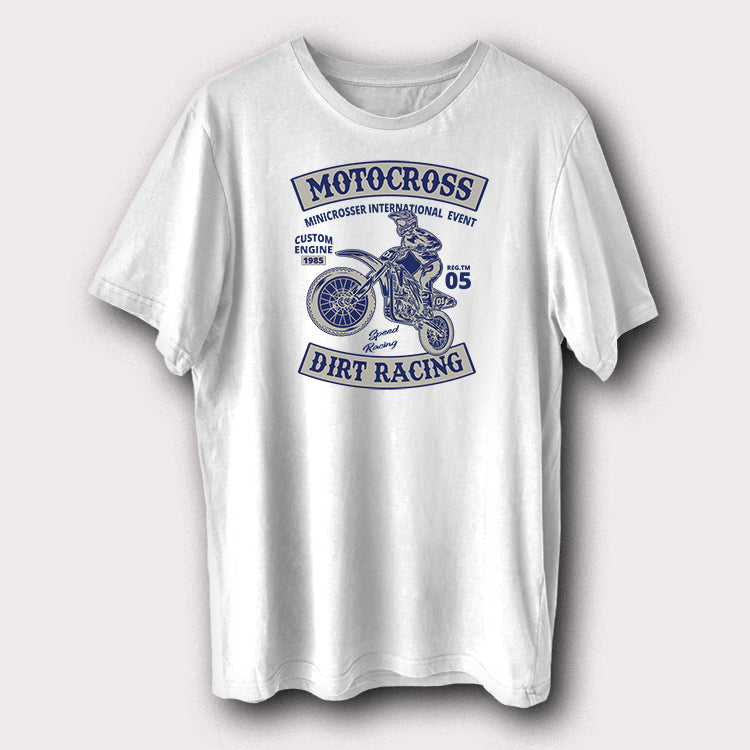 Motocross Dirt Racing Vintage T-Shirt Motorcycle & Off-Road Enthusiasts Graphic Tee