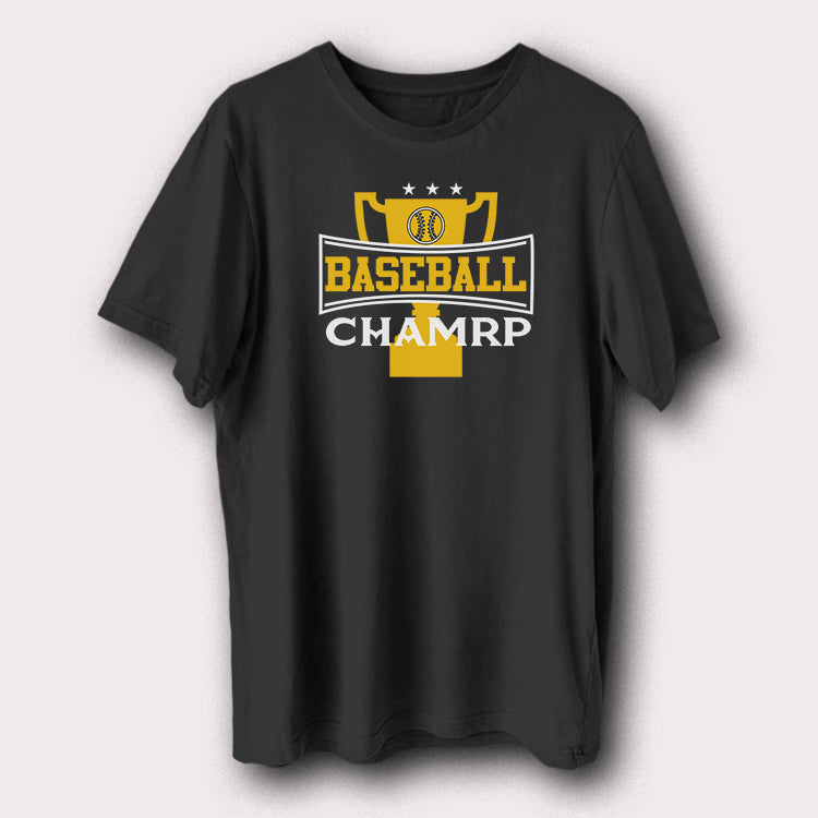 Baseball Champion Trophy T-Shirt Classic Sports Fan Graphic Tee