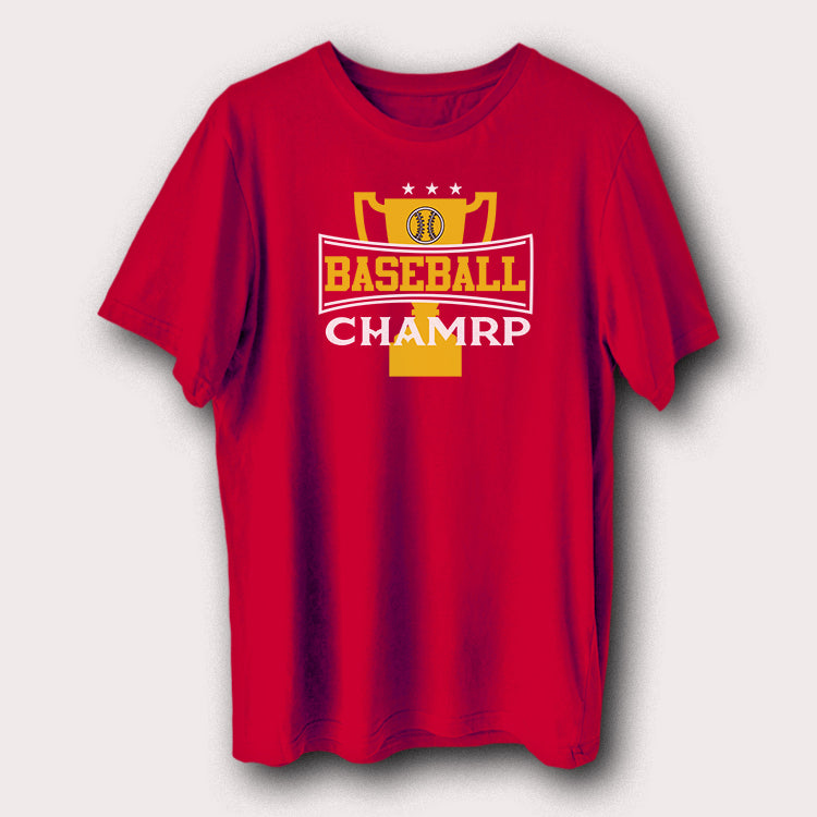 Baseball Champion Trophy T-Shirt Classic Sports Fan Graphic Tee