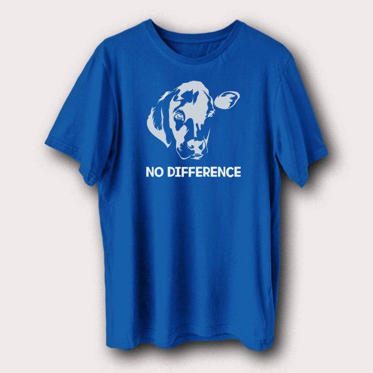 No Difference Vegan Cow T-Shirt Animal Equality Graphic Tee