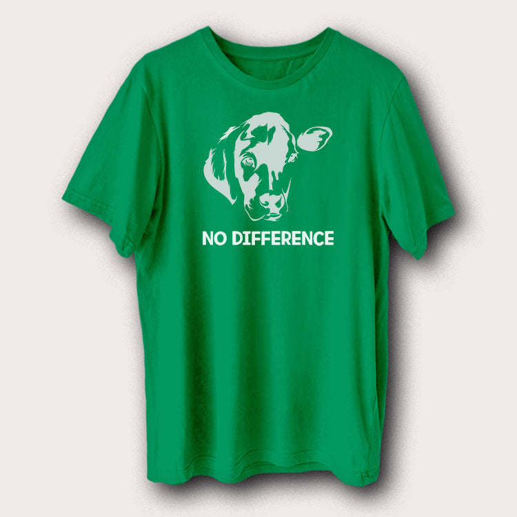 No Difference Vegan Cow T-Shirt Animal Equality Graphic Tee