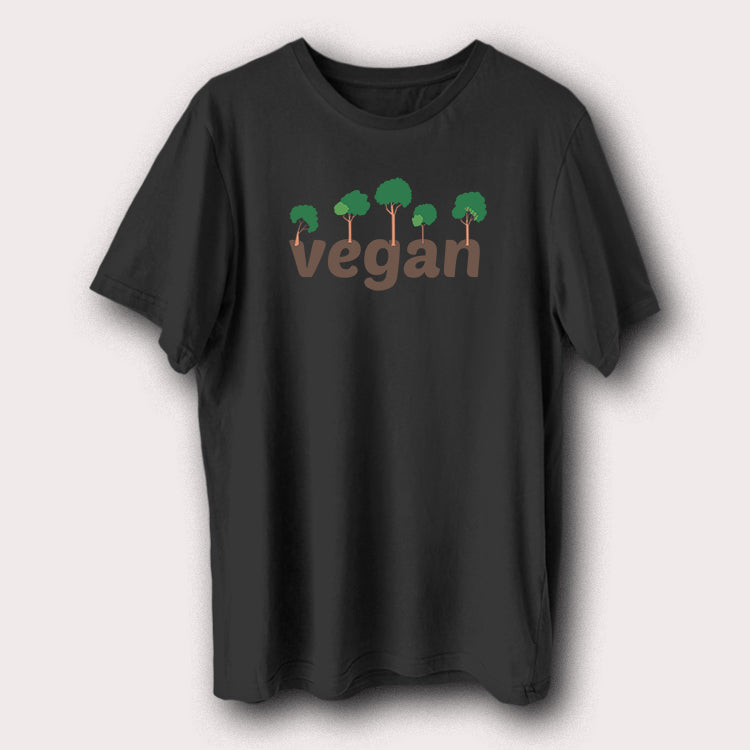 Minimalist Vegan Tree T-Shirt Nature Inspired Plant-Based Graphic Tee