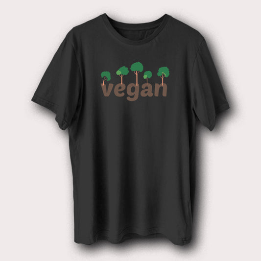 Minimalist Vegan Tree T-Shirt Nature Inspired Plant-Based Graphic Tee