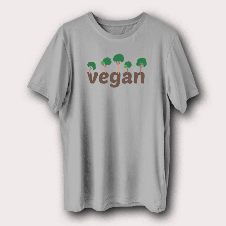 Minimalist Vegan Tree T-Shirt Nature Inspired Plant-Based Graphic Tee