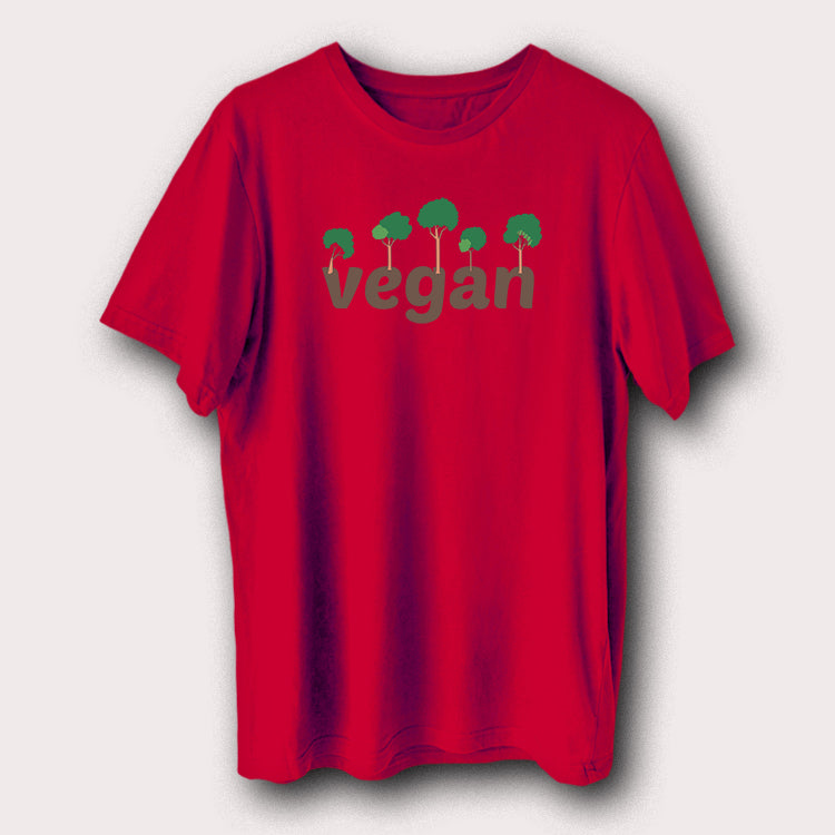 Minimalist Vegan Tree T-Shirt Nature Inspired Plant-Based Graphic Tee