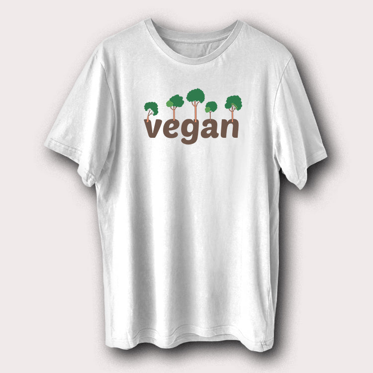 Minimalist Vegan Tree T-Shirt Nature Inspired Plant-Based Graphic Tee